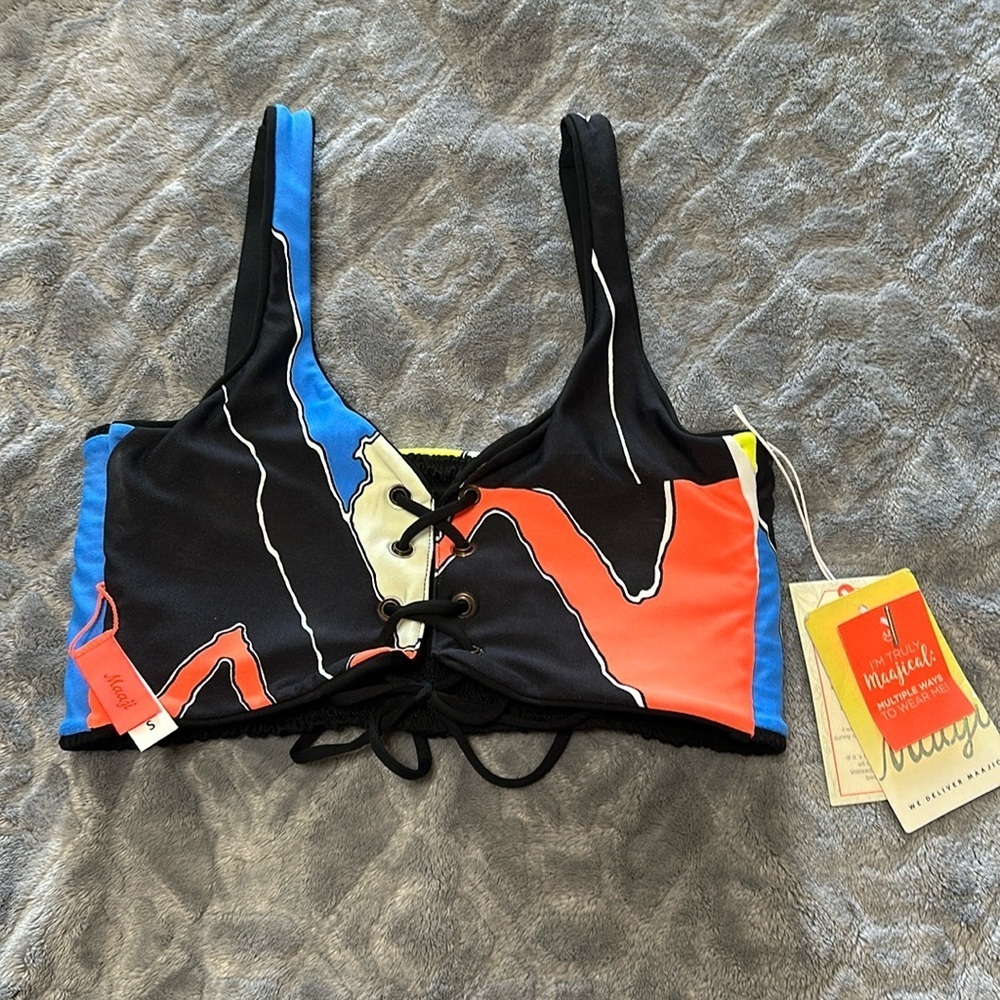 Maaji Reversible Abstract Colored Bikini Top